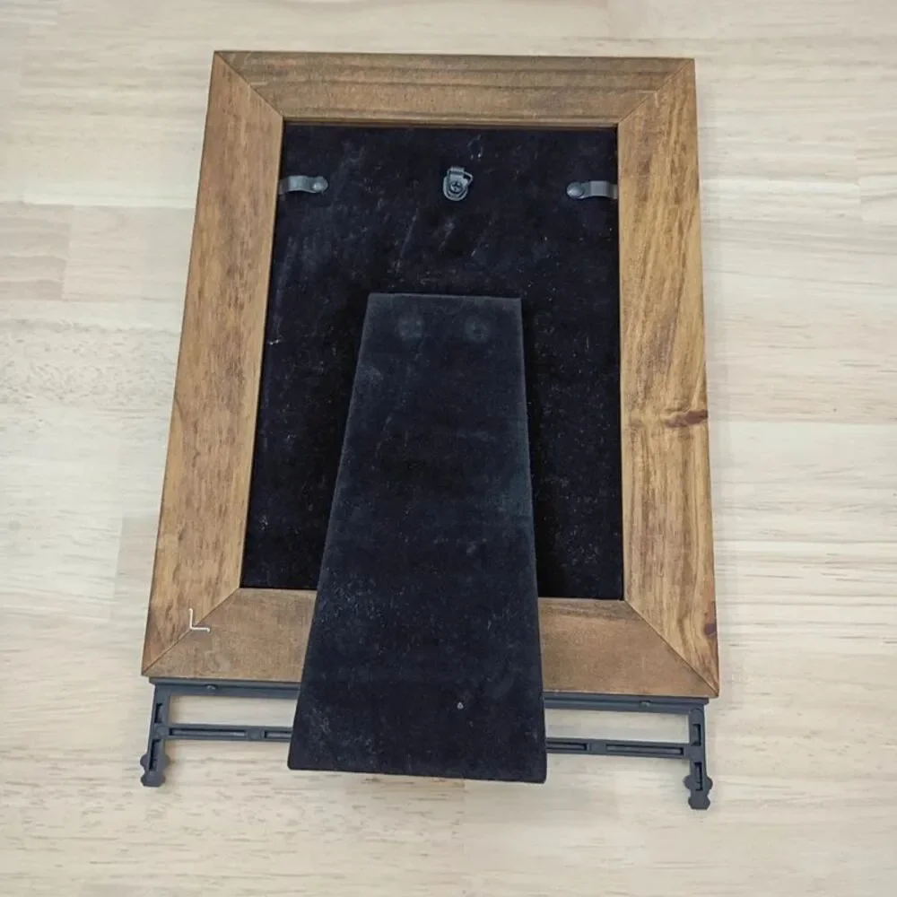 Veritas 5x7 Rustic Wood and Iron Picture Frame Country Decor